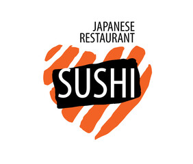 Vector logo of Japanese food on a white background