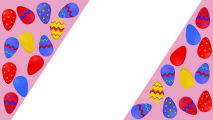 Easter colorful eggs design illustration for covers, add text, scalable vector