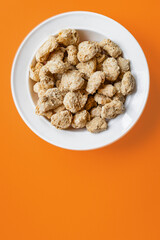 soy meat seitan raw pieces ready to cook snack healthy meal copy space food background image vegan or vegetarian 