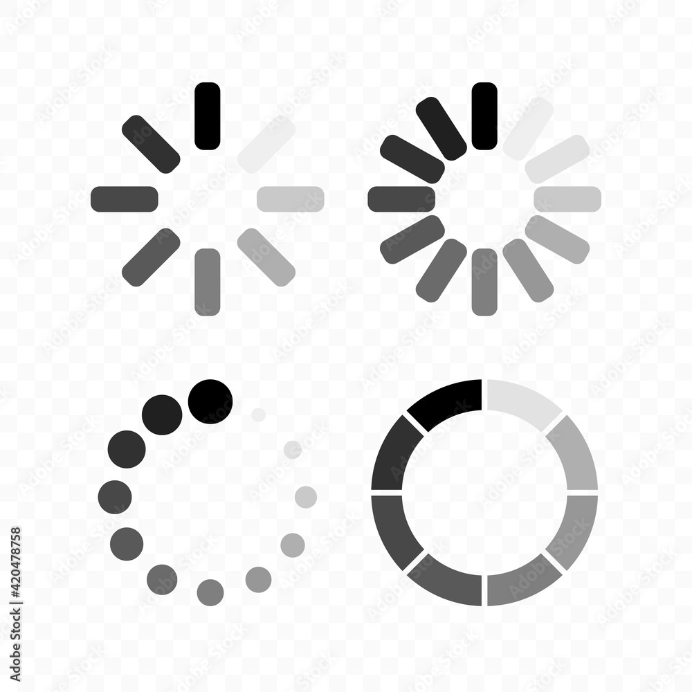 Wall mural loading icons. load. load vector icons, isolated. loading vector icon. vector illustration