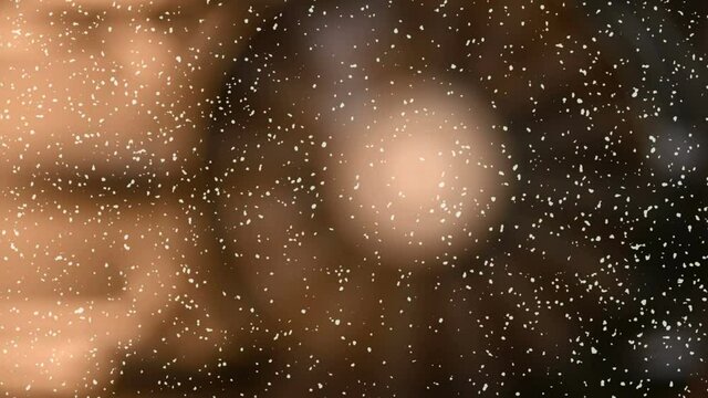 White dust from a rotating fan on a blurred background. 4K Animation Video.