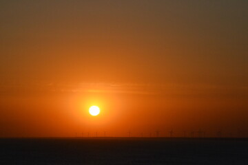 sunset over the sea