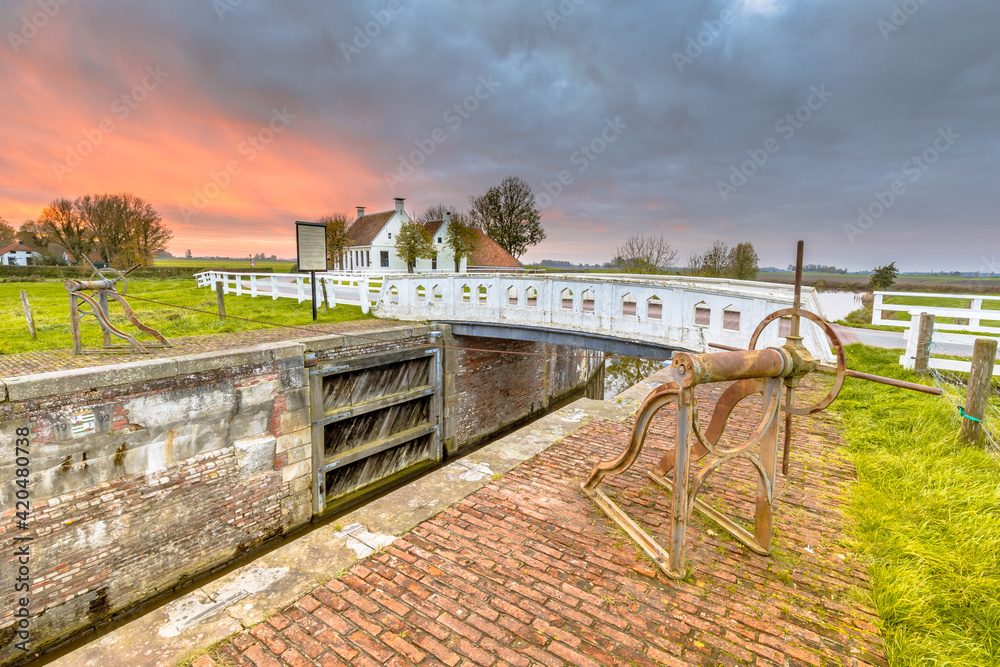 Canvas Prints Old medieval sluice Aduarderzijl