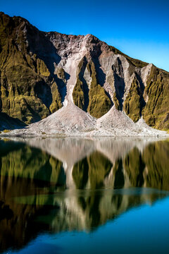 lake formed inside the crater of the volcano Mt. Pinatubo in Zambales, Philippines. Its eruption during the early 1990's was one of the most powerful in the world.
