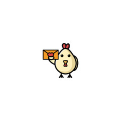 Cute Chicken CArtoon Vector Illustration DEsign