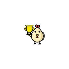 Cute Chicken CArtoon Vector Illustration DEsign