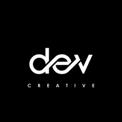 DEV Letter Initial Logo Design Template Vector Illustration - obrazy, fototapety, plakaty
