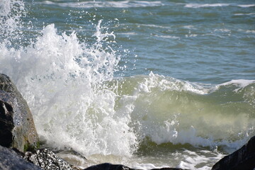 waves on the beach