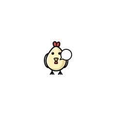 Cute Chicken CArtoon Vector Illustration DEsign