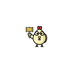 Cute Chicken CArtoon Vector Illustration DEsign