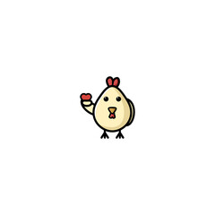 Cute Chicken CArtoon Vector Illustration DEsign