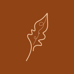 Boho Minimalist abstract nature art shapes collection. Pastel color doodle for fashion design, summer season or natural concept. Modern hand drawn plant leaf and tropical shape decoration set.