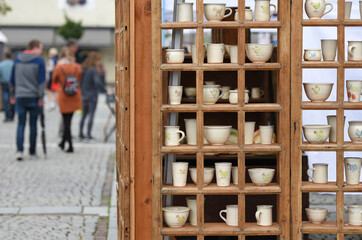 Der Töpfermarkt in Gmunden, Salzkammergut, Oberösterreich, Österreich, Europa -  The pottery...