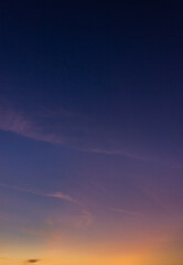 Fototapeta na wymiar sunset in the sky vertical 