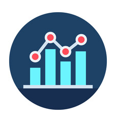 Line Graph Vector Icon