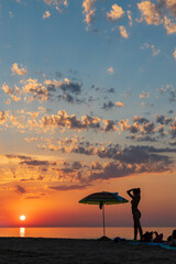 Sunset in Rodi Garganico, National park Gargano, Apulia, Italy