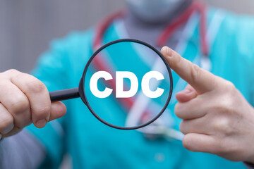 Concept of CDC Centers for Disease Control and Prevention. Medical institution.