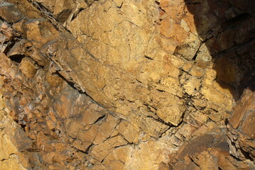 Weathered Rocks Background Full Frame of Sheer Cliff 