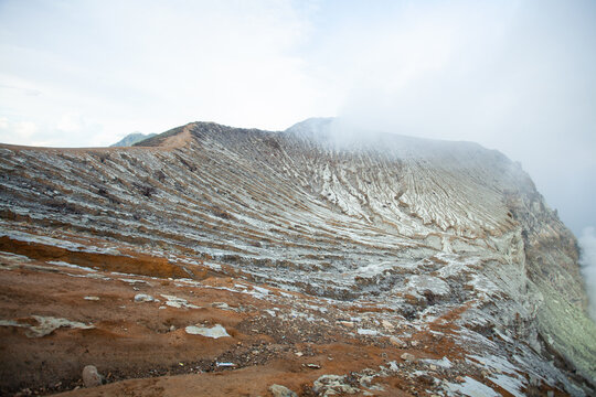 Java Travel Asia Volcano Sulfur Valley Steam