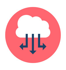 Cloud Sharing Vector Icon