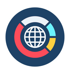 Global Analytics Vector Icon