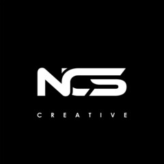 NCS Letter Initial Logo Design Template Vector Illustration