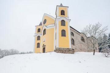 Fototapeta na wymiar Church in Neratov, Orlicke mountains, Czech Republic