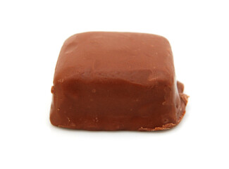 Big chocolate candy on a white background