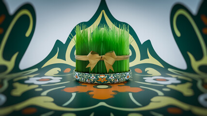 21 March - Nowruz Holliday background - 3D rendering