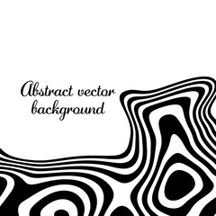 optical art wave abstract design background black and white