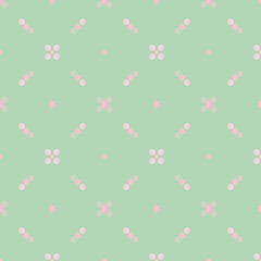 小さい　桜　かわいい　連続した　背景　壁紙　抹茶　緑