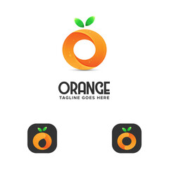 Orange Logo Letter O abstract symbol