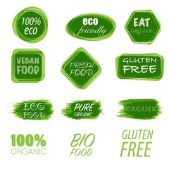 Eco friendly labels set