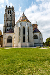 Fototapeta na wymiar Exterior of the Royal Monastery of Brou in Bourg-en-Bresse, Ain, France, Europe
