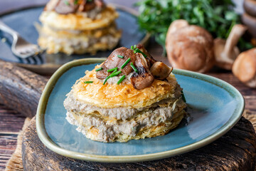 Mushroom millefeuille