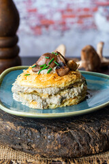 Mushroom millefeuille
