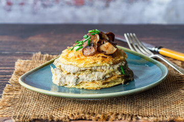 Mushroom millefeuille