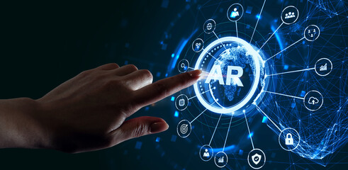 Ar, augmented reality icon. Business, Technology, Internet and network concept.