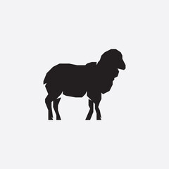 Lamb, sheep shilhouette icon. Sheep logo
