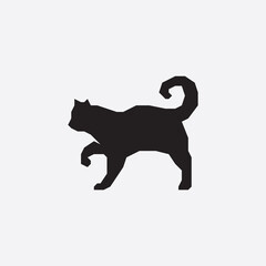 Cat icon. Cat silhouette logo.
