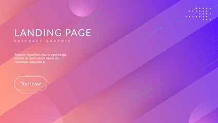 Abstract Shape. Blue Vibrant Background. Flat Dynamic Cover. Color Landing Page. Trendy Frame. Digital Concept. Futuristic Layout. Spectrum Backdrop. Violet Abstract Shape