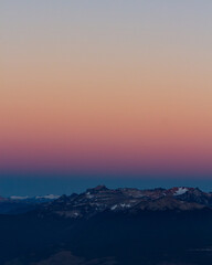 colours over the mountains