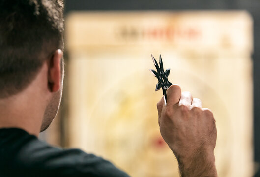 Man With Ninja Throwing Star Blade
