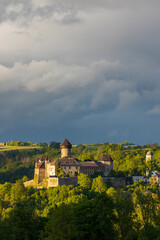 Sovinec castle in Nizky Jesenik, Northern Moravia, Czech republic