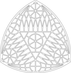 Rose Window, Fig. 21, triangular 1, round 1, framework