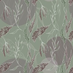 seamless floral pattern. Abstract design for fabric, textile, wallpaper and packaging 