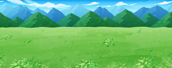草原と山の風景動画 横スクロールゲームの背景 ループ Wall Mural ふわぷか 草原と山の風景動画 横スクロールゲームの背景 ループ Wall Mural ふわぷか