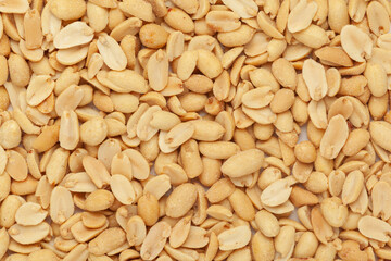 Close-up of Salted Peanuts Indian namkeen (snacks) Full-Frame Background. Top View