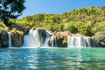 Krka National Park, waterfall Skradinski buk, Croatia.