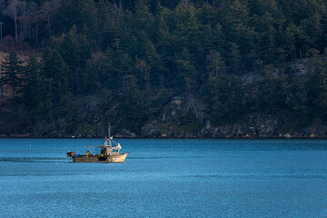 Crab Fisher at first light in Southern Gulf Islands